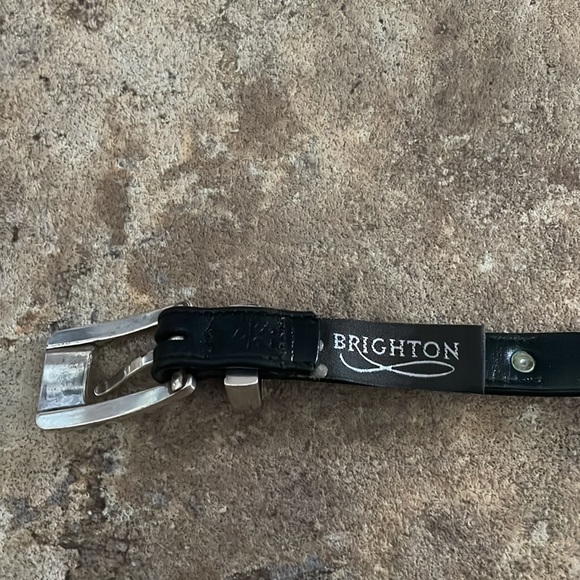 Vintage Brighton Belt southwestern beaded black leather small 28 - Picture 7 of 10